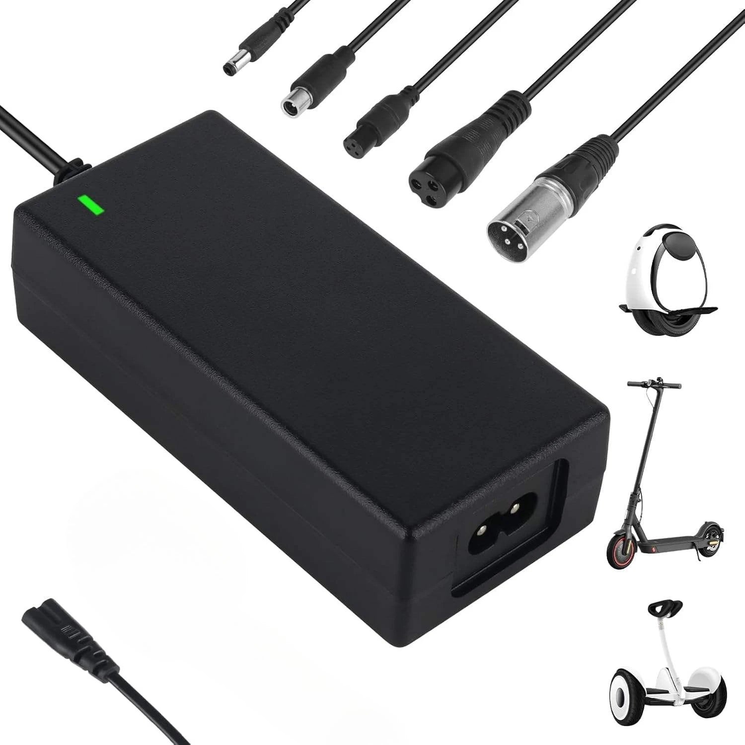 Universal AC DC 42V 2A Power Adapter Smart Charger For 24-36V Lithium Battery Electric Scooter US/EU Plug Black 100-240V