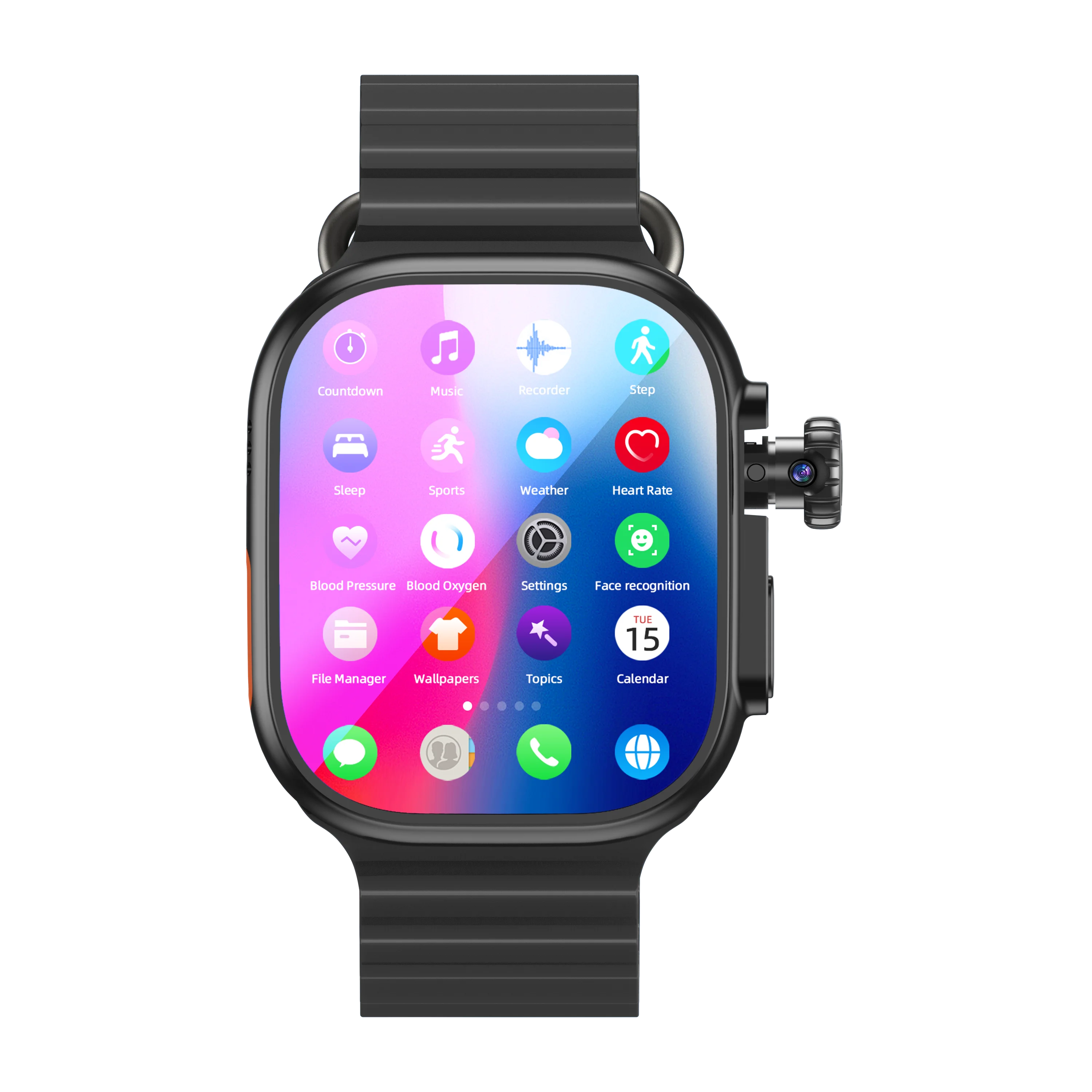 DW200 Smartwatch Men WIFI Touch ID NFC Infrared Smartwatch With Rotary Camera Fingerprint Unlock Touch Sim Card Slot Video Call