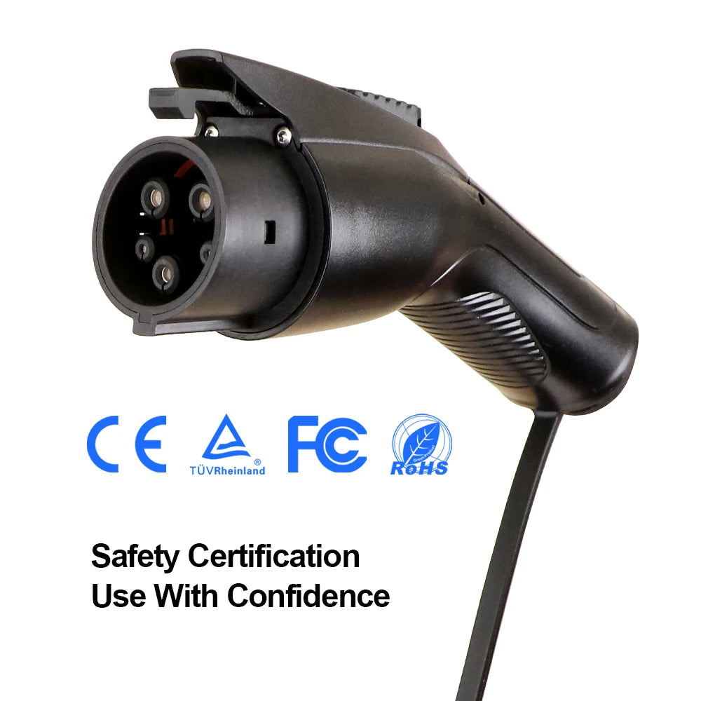 Ev Charger Plug Adapter Type 1 EVSE SAE J1772 Convertor 16A 3.6kw 32A 7.2kw Electric Car Charging Vehicle Socket