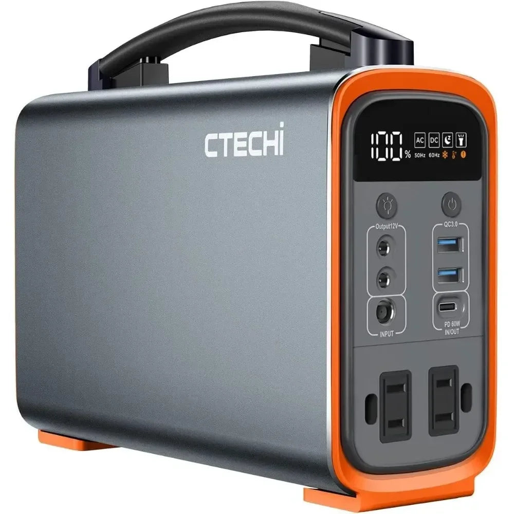 320Wh Lifepo4 Portable Power Station, solar Generators 200W Emergency Power Supply for Camping, Travel, CPAPand Emergency