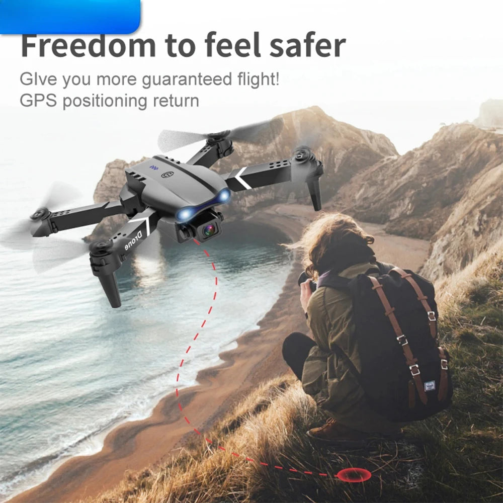 Altitude Fixation E99 Folding Drone Quadcopter Remote Control Handle Four Axis Aircraft HD 4K Photography UAV