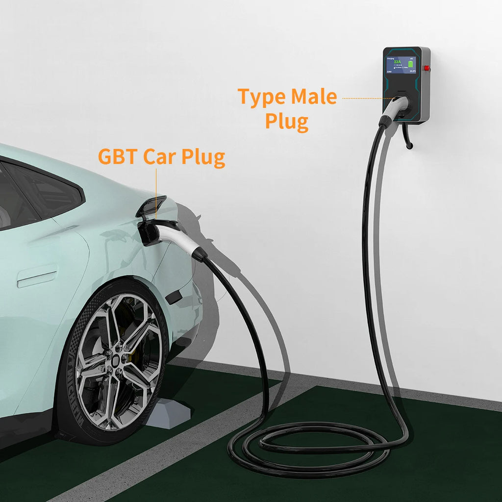 WUFEN 16A/32A 3.5/7/11/22kW Type 2 to GBT Protable Charging Cable IEC 62196-2 Charger For Electric Vehicles Car Public Station