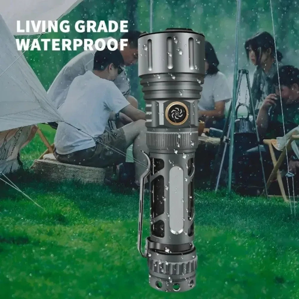Super Bright Flashlight Portable Rechargeable LED Lamp Tactical Camping Lantern Waterproof Outdoor Lights for Fishing