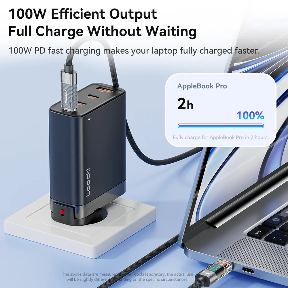 Toocki Type C to USB C Cable for Xiaomi POCO Transparent Digital Display PD100W/60W Fast Charging USB C Data Cable for Samsung