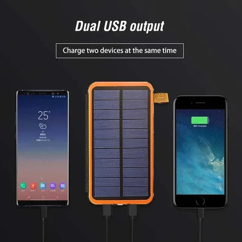 OnePlus 200000mAh Solar Powerbank Portable Folding Solar Panel USB Output Fast Charging Outdoor Camping Waterproof Sun Powerbank
