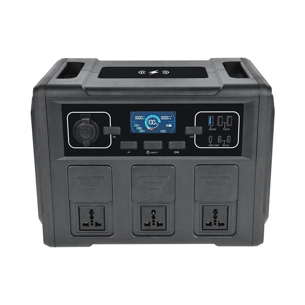 1200W Portable Solar Generator, LiFePO4 Battery MPPT Power Station Emergency Energy Storage for Camping Car Outdoor RV