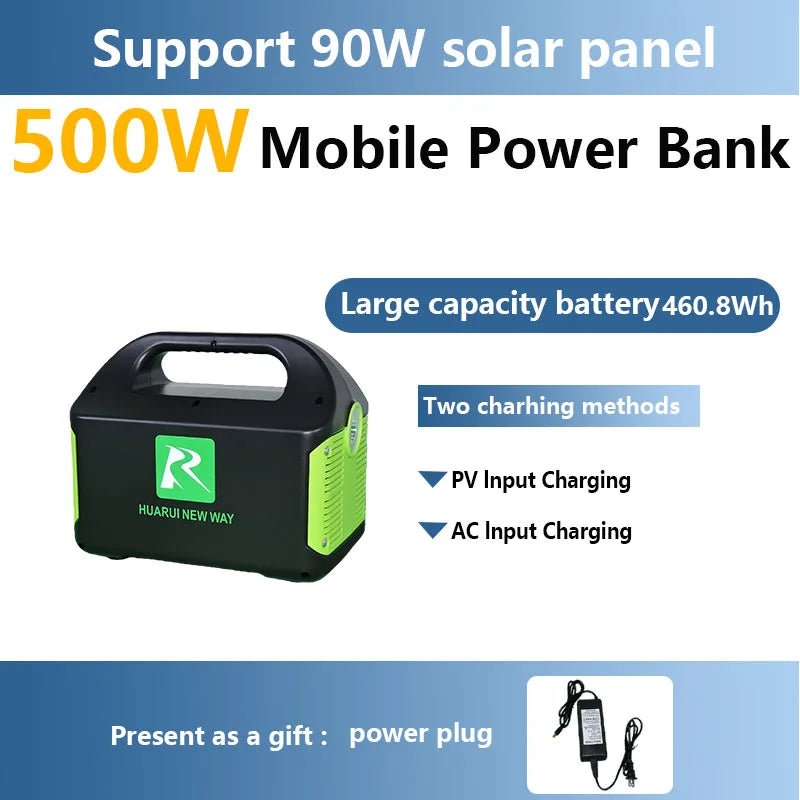 OEM ODM Outdoor Camping Battery Power Station 500w 1000w 3000w 110v 220v Portable Solar Generator Emergency Power Supply