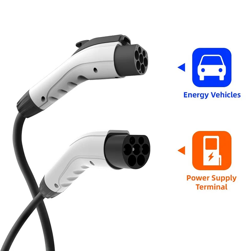 WUFEN 16A/32A 3.5/7/11/22kW Type 2 to GBT Protable Charging Cable IEC 62196-2 Charger For Electric Vehicles Car Public Station