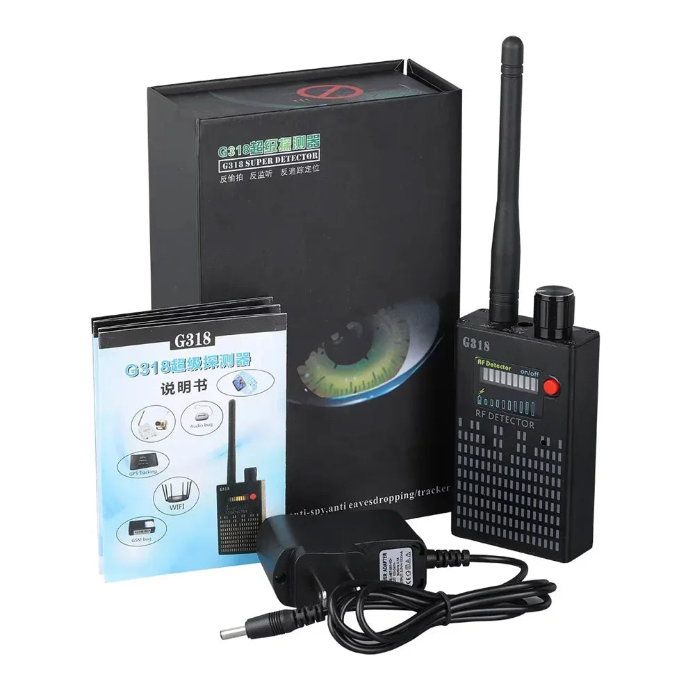Wireless Cell Phone Detector Full Range Signal Anti-Spy Finder WiFi GSM Spy Listening Device 1-8000 MHz RF Signal Detector GPS