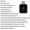 Vyvylabs Wireless CarPlay Adapter Fast Auto-Connect Mini Box USB Plug-and-play for iPhone 6 and Android 11 above with USB-A Port
