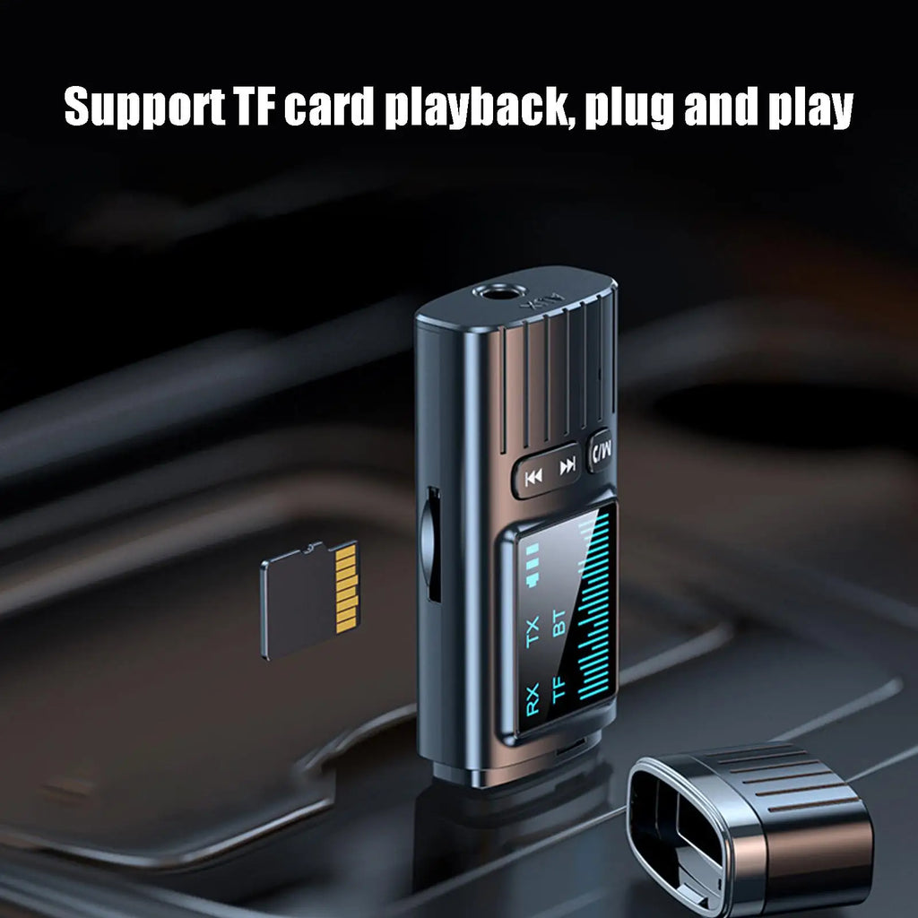 Wireless Audio Transmitter Display Low Latency Receiver Wireless Adapter with 3.5mm Jack for Smart TV PC Projector Headphone