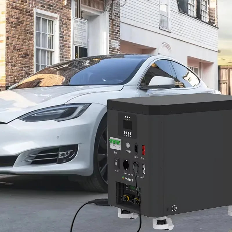 6.6kWh Portable Home Energy Storage Power Station 6000W Inverter with Solar Battery Lithium Panels for Car Use