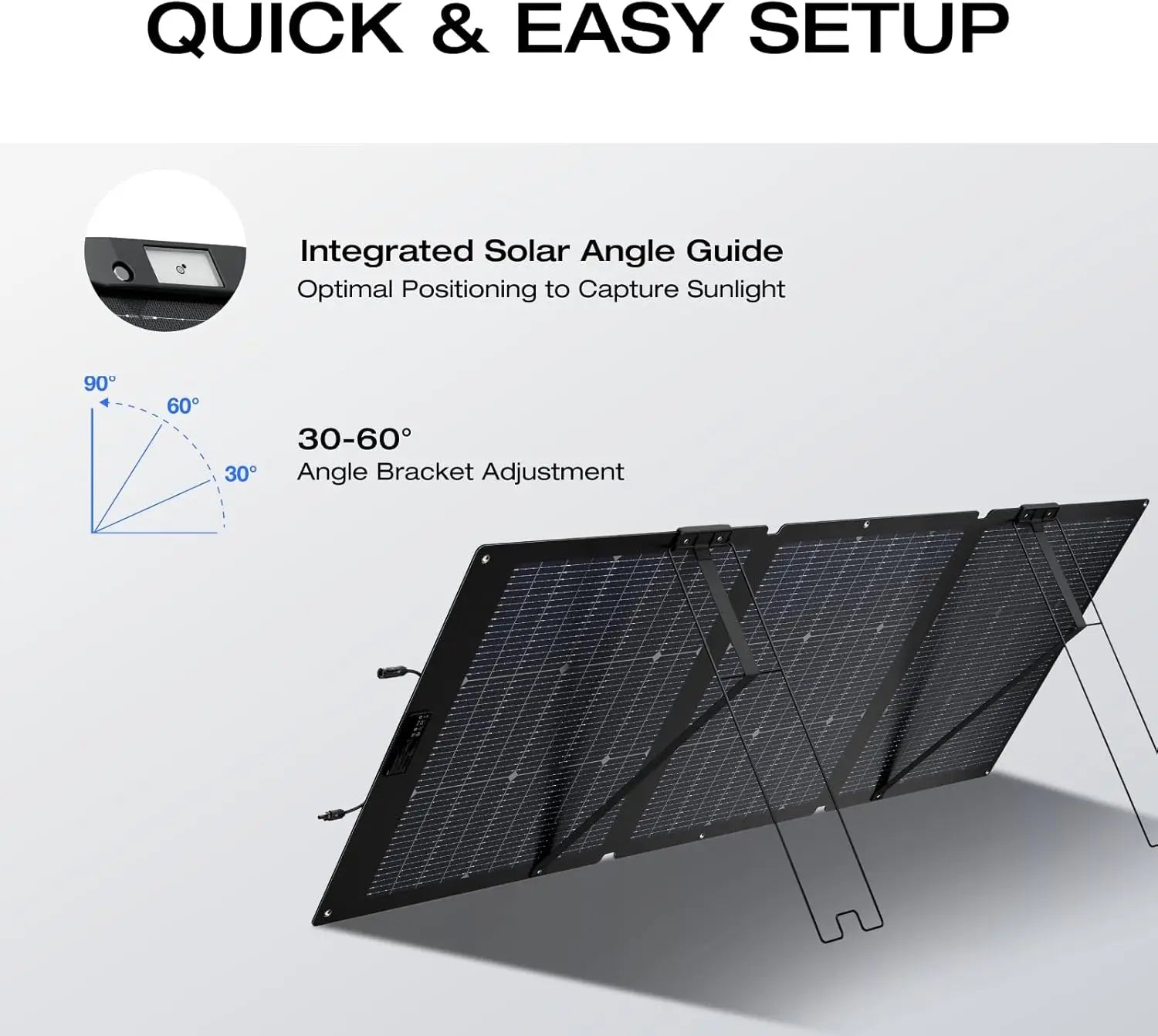160 Watt Foldable Solar Panel Portable Power Station Adjustable Kickstand Waterproof IP68 Grid for Outdoor Camping RV