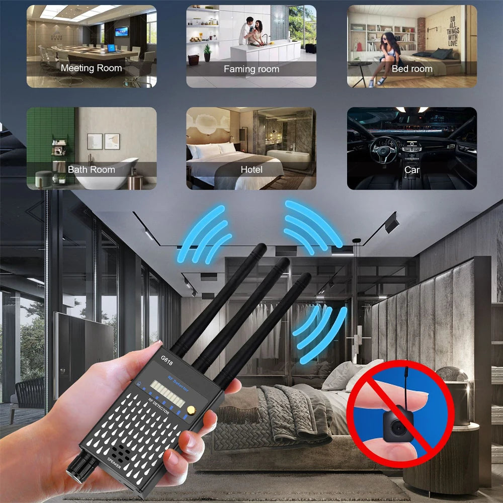 G618 Wireless Signal Detector GPS Anti Listening Anti Peeping Hidden WiFi Camera Detector for Security And Privacy Protection