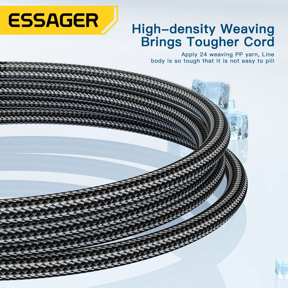 2m Long Essager 120W USB A to Type C Cable Super Fast Charge 6A For Xiaomi 12Pro Redmi K50 Note 11Pro for iPhone 16 pro max 15