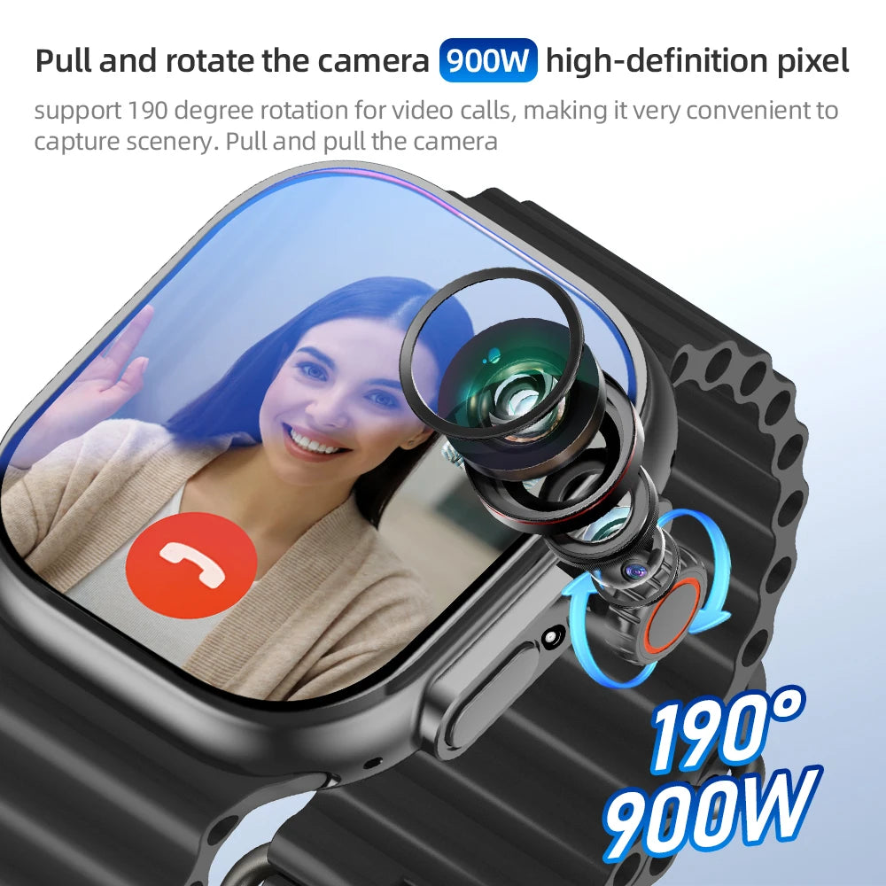 DW200 Smartwatch Men WIFI Touch ID NFC Infrared Smartwatch With Rotary Camera Fingerprint Unlock Touch Sim Card Slot Video Call