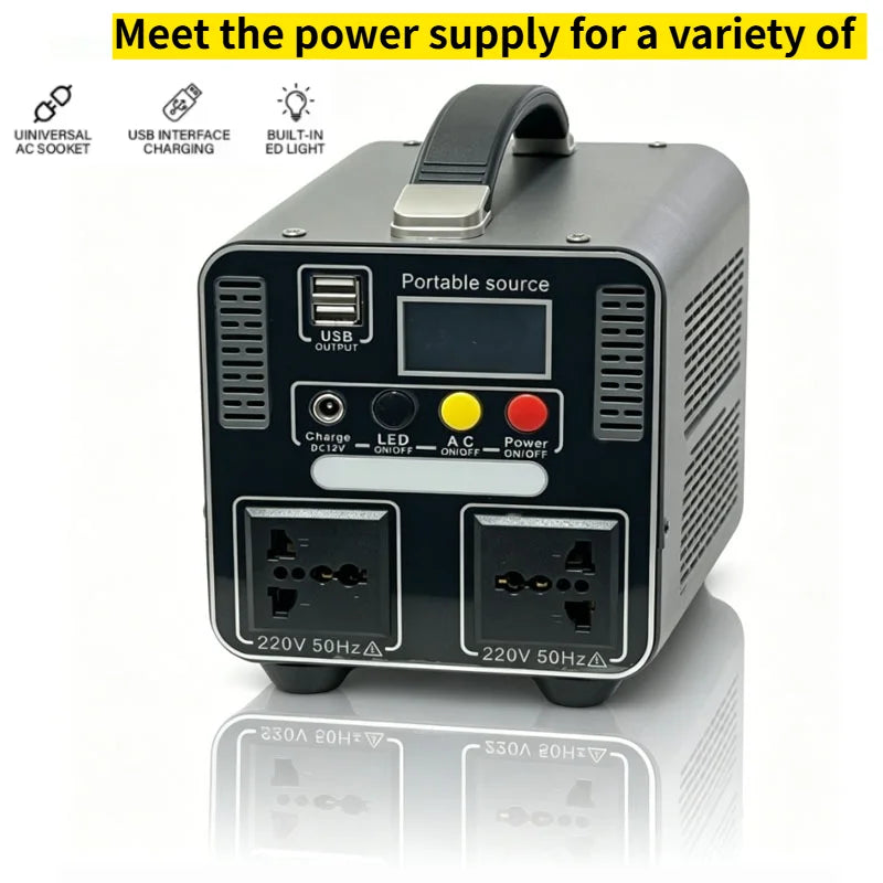 300W 166.5Wh/333Wh Portable Power Station Solar Generator 220V LiFePO4 Power Bank for  Camping Household Emergency Power Supply