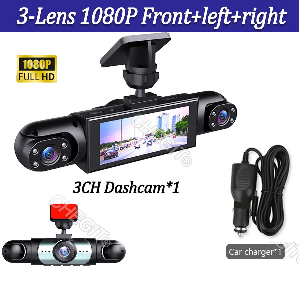 360° Car Camera 3/4Lens 1080P Dash Cam Auto 1080P Car recording camera Car DVR Front Left right RearView Camera Car Accessories