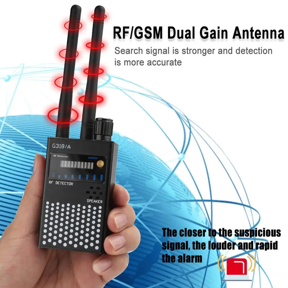 Anti Spy Bug Detector RF Signal Scanner Camera GSM Audio GPS Tracker Hidden Device Detection Privacy Security Protection Tool