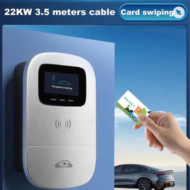 JIGU 22KW Electric Vehicle Charger Type 2 Charging Cable 3-Phase 32A 380V EV Charger Type 2 Wallbox Car Charging Station 3.5m