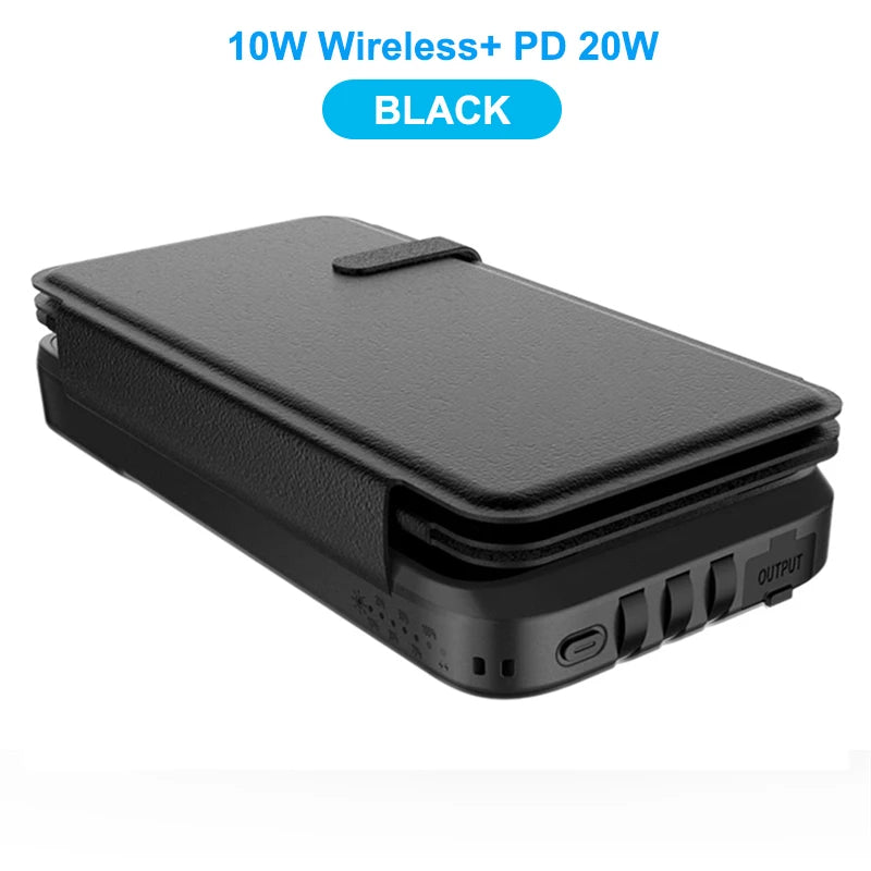 43800mAh Solar Power Bank Fast Wireless Charger PD 20W Fast Charging Powerbank for iPhone 17 16 Samsung Huawei Xiaomi Poverbank