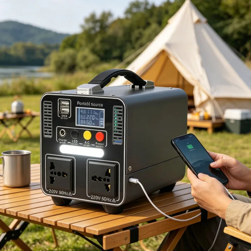 300W 166.5Wh/333Wh Portable Power Station Solar Generator 220V LiFePO4 Power Bank for  Camping Household Emergency Power Supply
