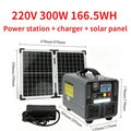300W 166.5Wh/333Wh Portable Power Station Solar Generator 220V LiFePO4 Power Bank for  Camping Household Emergency Power Supply