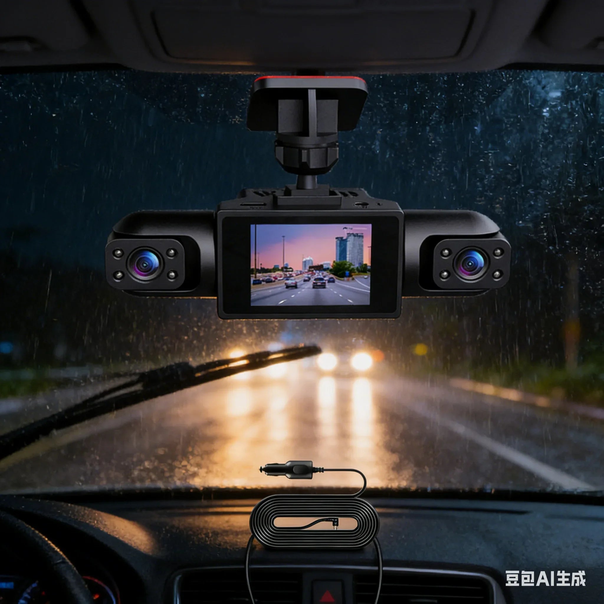 360° Full View Car Dashcam 4K UHD Front & 1080P SideRear Cameras All Around-View Driving Recorder With 3/4 Lenses