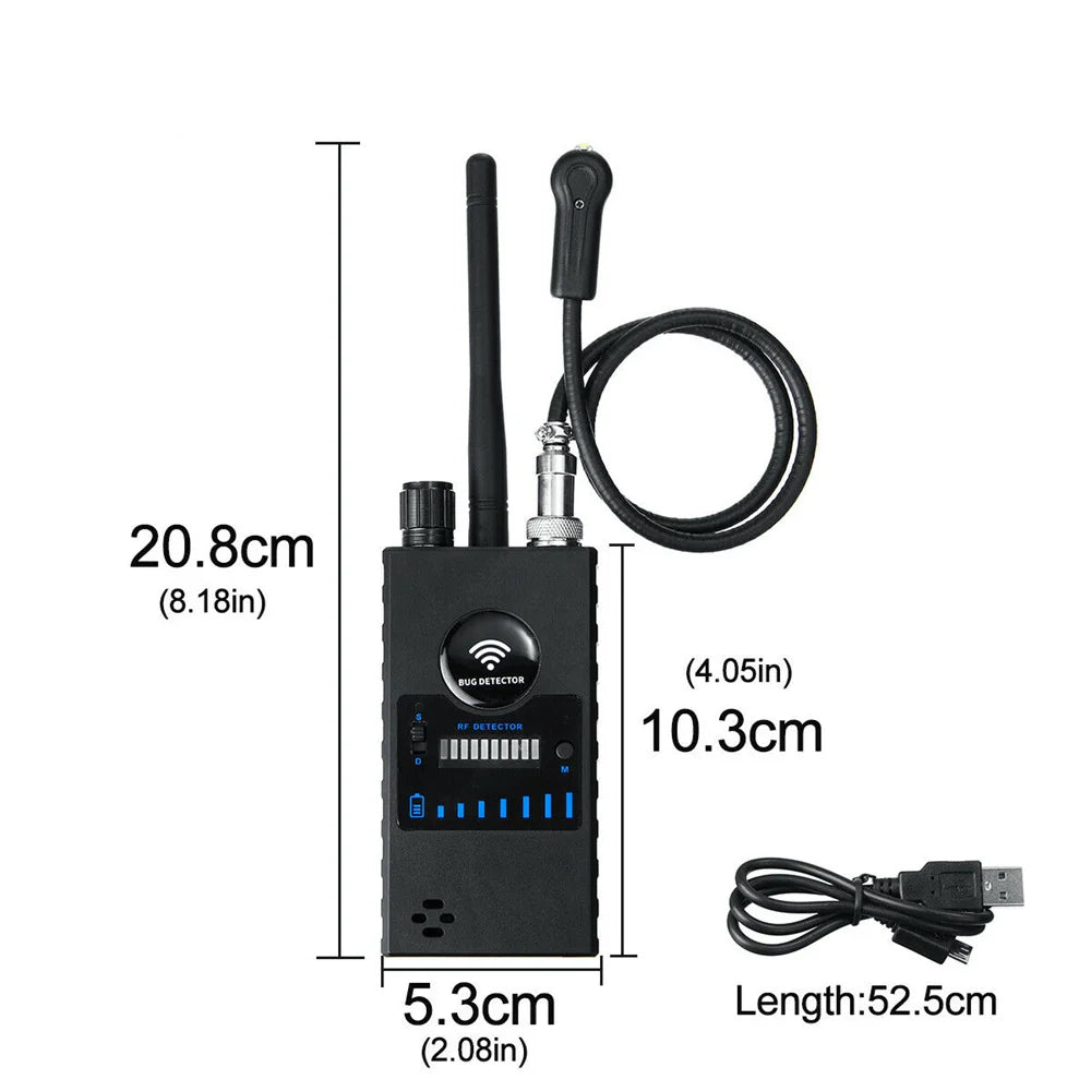 Anti Spy Bug Detector RF Signal Scanner Camera GSM Audio GPS Tracker Hidden Device Detection Privacy Security Protection Tool