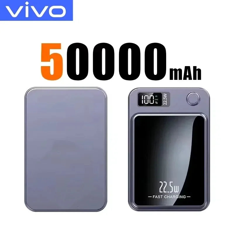 VIVO 500000mAh Magnetic Wireless Power Bank PD22.5w  Super Fast Charging Powerbank for Magsafe For Iphone Samsung 2026 New