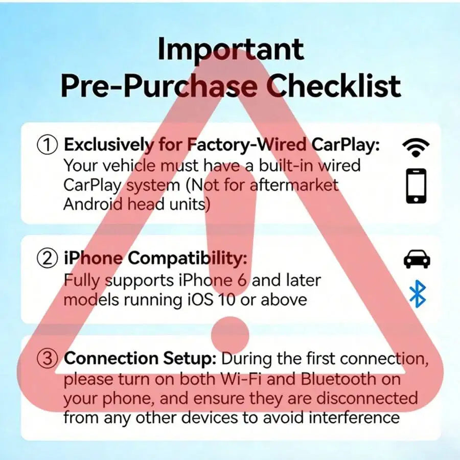 Compact Wireless CarPlay & Android Auto Converter: Wired To Wireless Adapter For iOS 10+ And Android 11+ With Stable Link