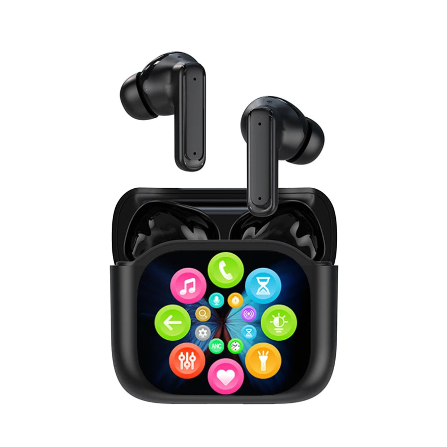 Smart AI Translation Bluetooth Earphones With LCD Display Noise Reduce New Wireless Digital Long Battery Life Display Headphone