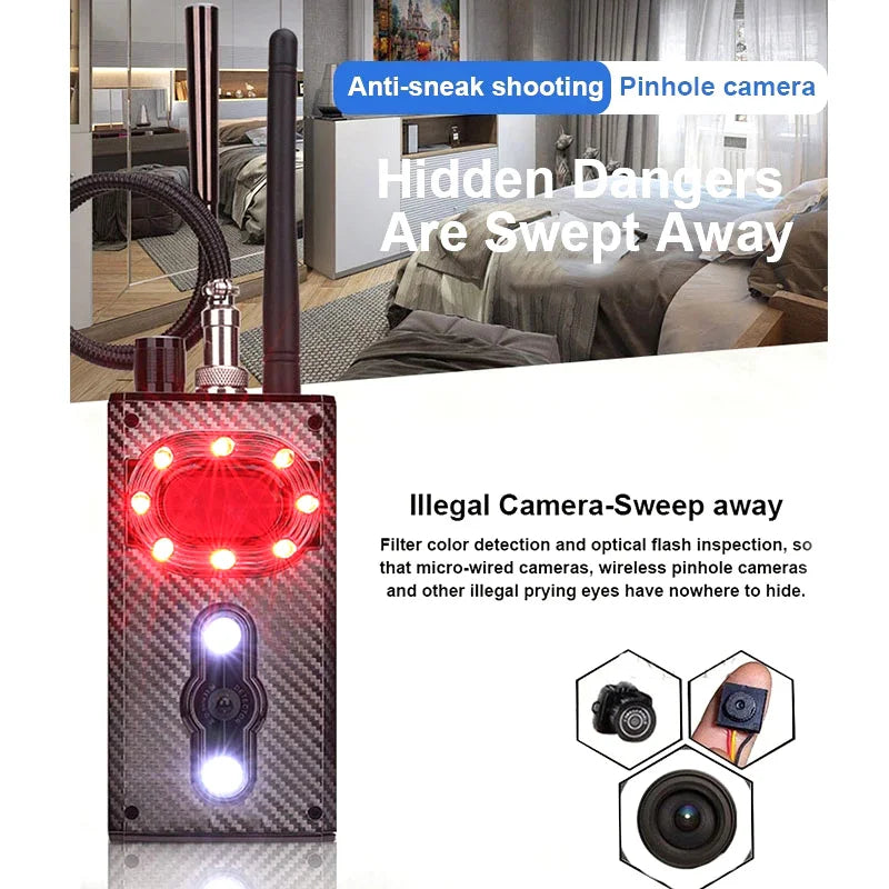 New K99 K88 Anti Spy Hidden Camera Detector RF Signal Wireless Camera Lens Bug GPS Tracker Magnetic GSM Device Scan Finder