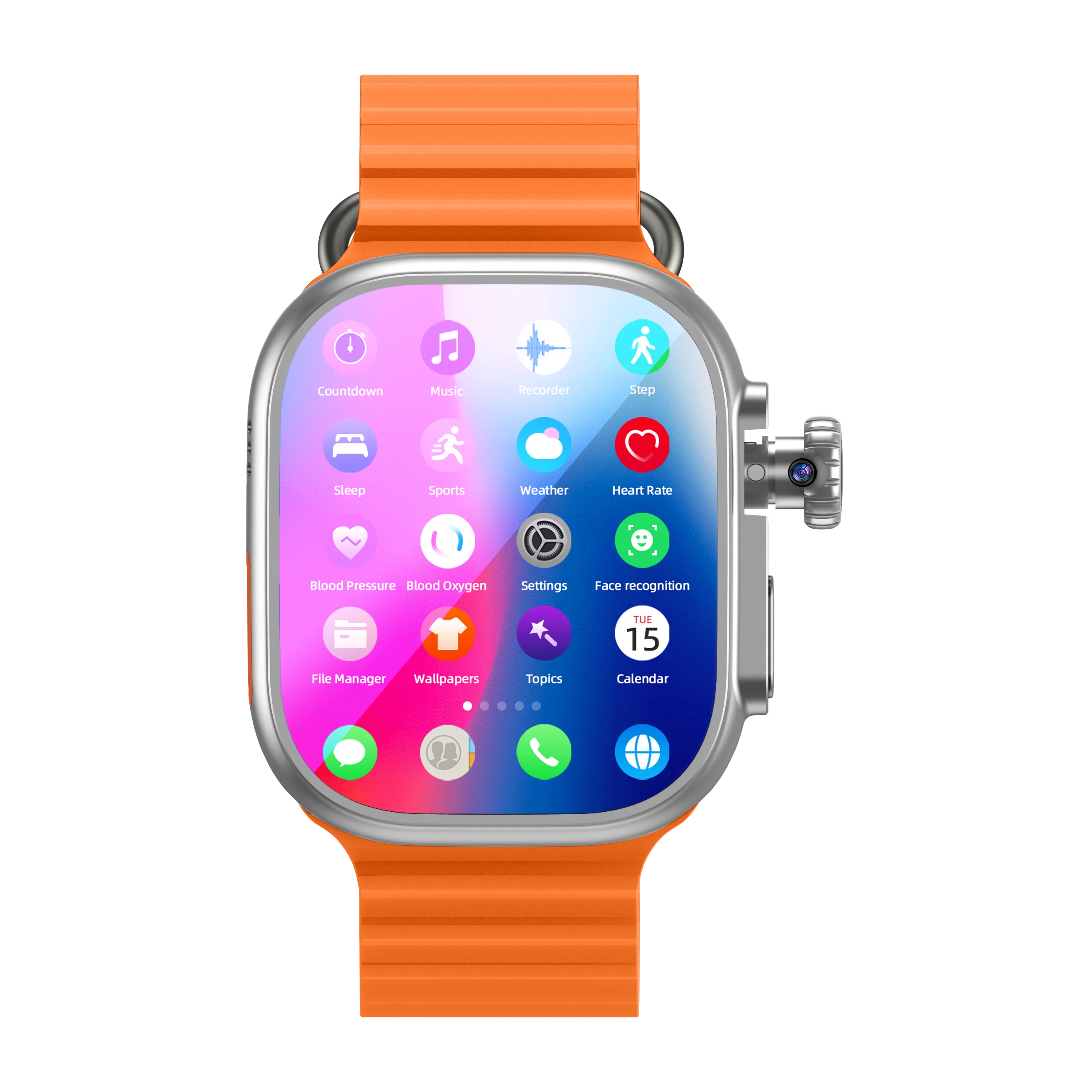 DW200 Smartwatch Men WIFI Touch ID NFC Infrared Smartwatch With Rotary Camera Fingerprint Unlock Touch Sim Card Slot Video Call