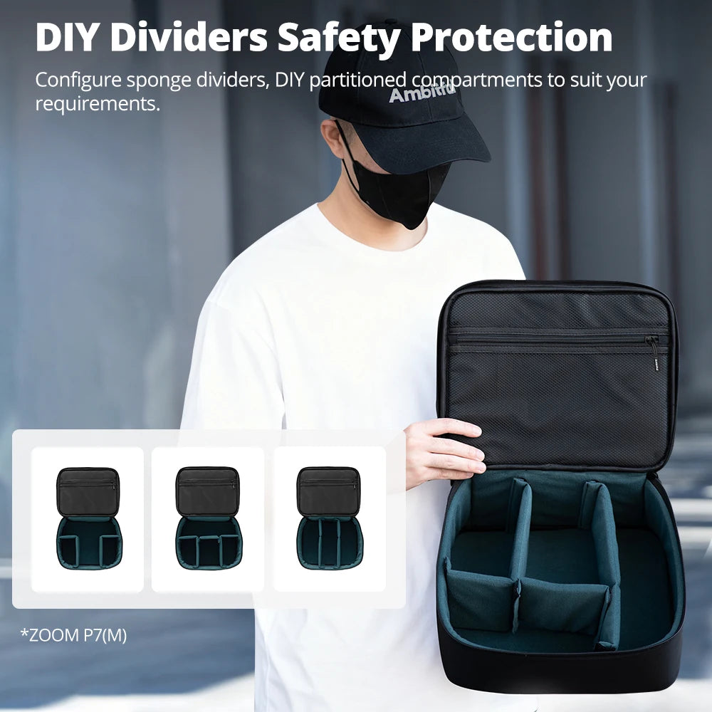 AMBITFUL Zoom P7 II Photography Studio Carrying bag S/M/L Size Traveling Bag For DLSR Lens Drone GODOX DJI GoPro