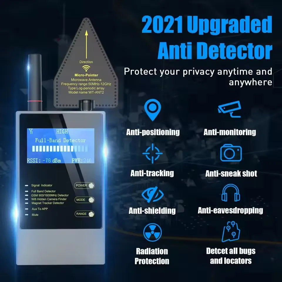 Wireless Bug Mini Spy Gadgets Detector Antiradar Hidden Camera Spy GSM GPS Tracker Eavesdropping Spy Devices Magnetic Detectors