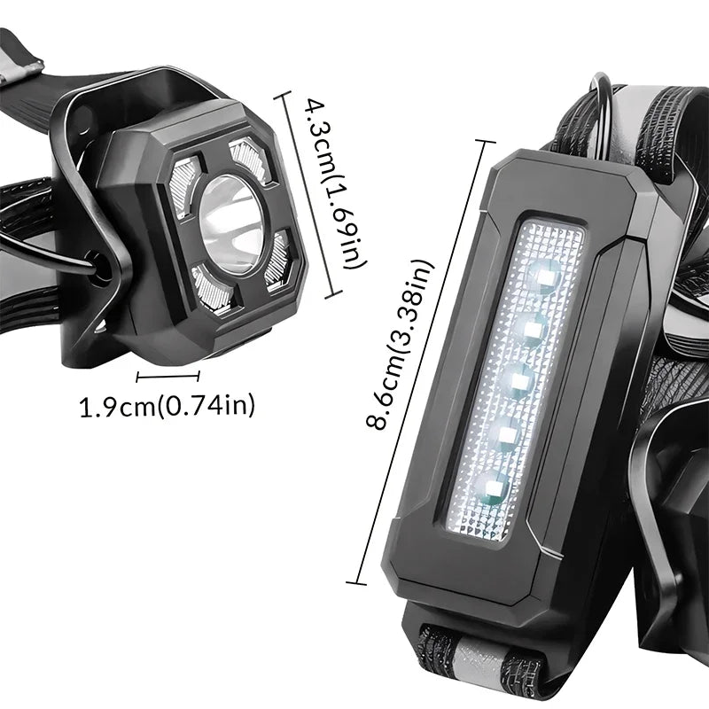 LED Night Light For Running Outdoor Sport Cycling Riding Chest Lamp Wearable Lantern USB Rechargeable Built In 18650 Battery