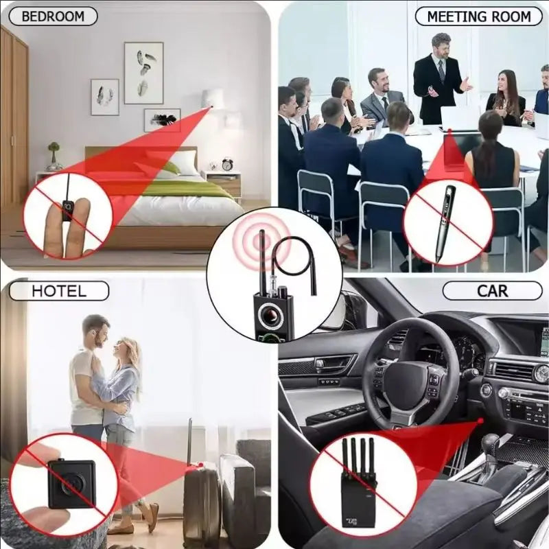 Professional Anti Spy Camera Detector K68 Bug Scanner Security Protection RF Signal Cam Hidden Gadgets Car GPS Tracker Finder