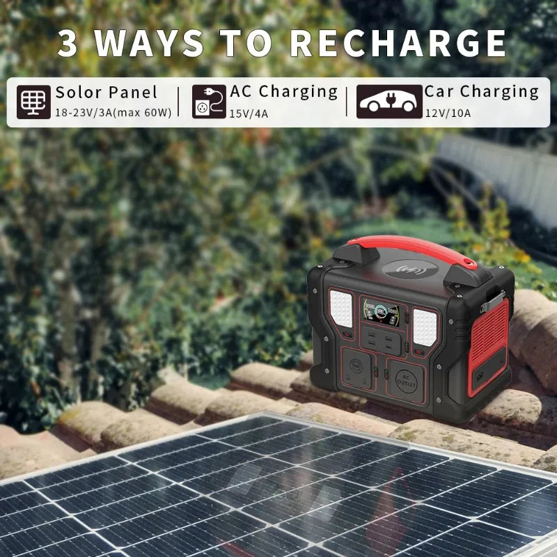 Good Quality 300W Portable Power Station 299.7Wh Solar Generator With 60W PD USB-C Wireless Charging For Outdoor Camping Oem Odm