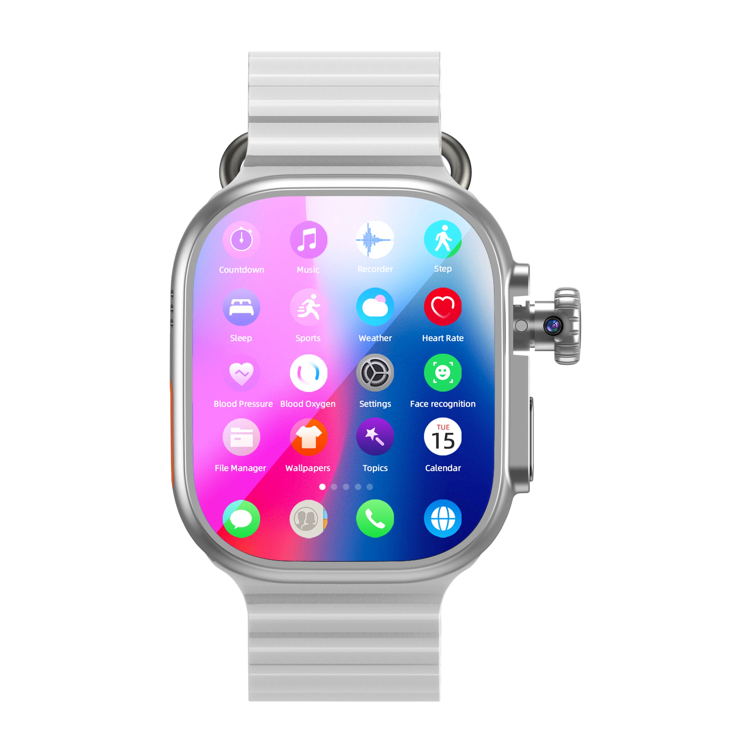 DW200 Smartwatch Men WIFI Touch ID NFC Infrared Smartwatch With Rotary Camera Fingerprint Unlock Touch Sim Card Slot Video Call