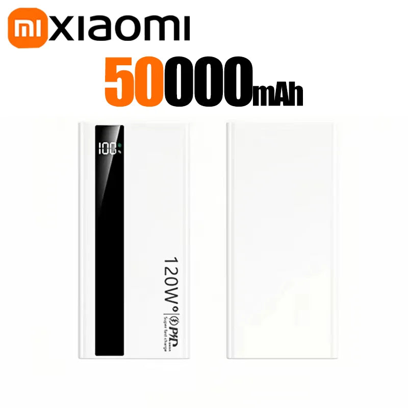 Xiaomi 50000mAh Powerbank 120W Super Fast Charging Portable Battery Charger Ultra Capacity LED Digital Display For IPhone