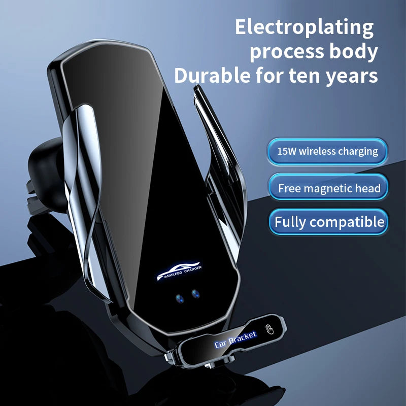 Car Wireless Charger Magnetic Fast Charging Station Air Vent Stand Car Phone Holder Mount For iPhone 15 14 13 12 Samsung Xiaomi