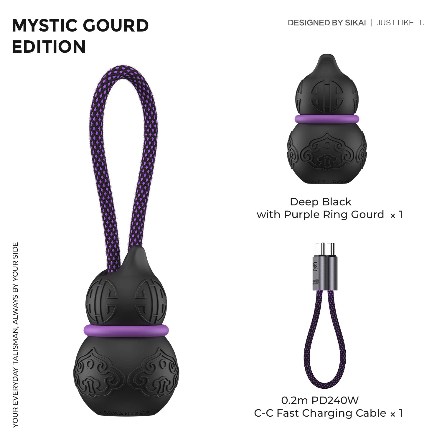 Magnetic KeyChain Type C Charger Cable 240W USB C Cable Fast Charging Cable for iPhone Samsung Cable Organizer Bag Accessories