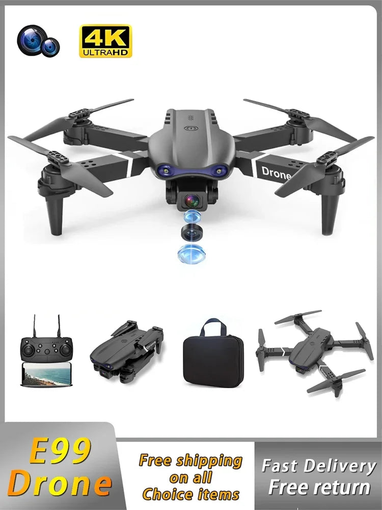Altitude Fixation E99 Folding Drone Quadcopter Remote Control Handle Four Axis Aircraft HD 4K Photography UAV