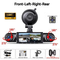 Dash Cam Vehicle DVR video recorder 4 cameras for cars black box front rear internal Night Vision Loop Recording dashcam car 360