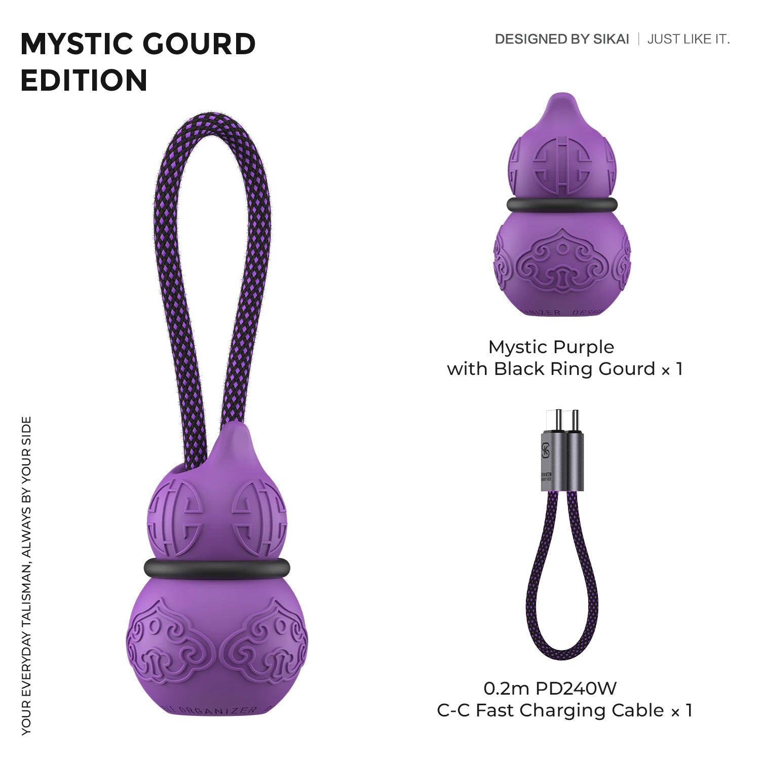 Magnetic KeyChain Type C Charger Cable 240W USB C Cable Fast Charging Cable for iPhone Samsung Cable Organizer Bag Accessories