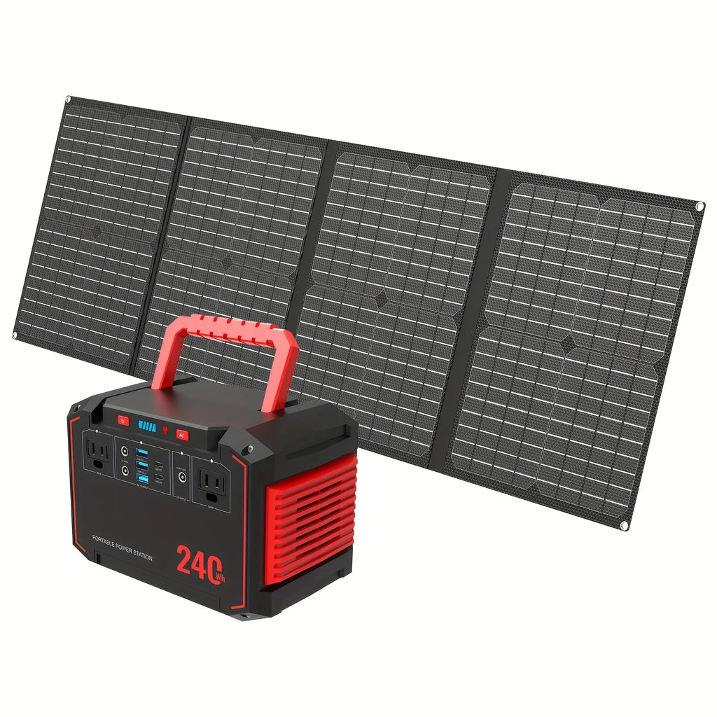 350W/150W Peak Solar Generator Portable Power Station, 40W/30W/21W Solar Panels(Solar Panel Optional), 240Wh/111Wh/88.8Wh Solar Power Bank AC DC USB Ports for Camping Tents, Emergency Outdoor Home Use, CPAP, Fans, Laptops, Emergency, Gifts