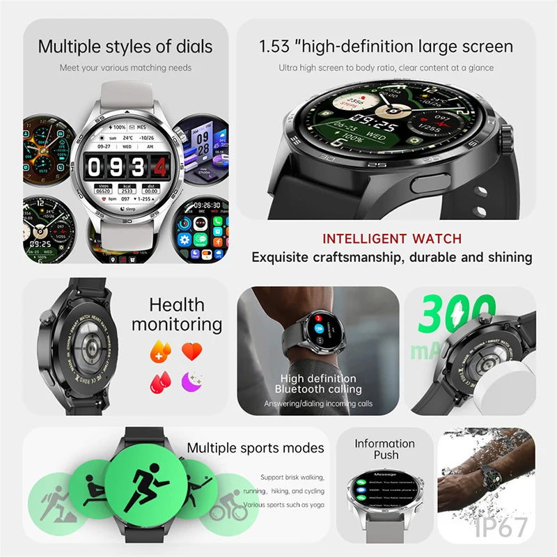 Watch 5 Pro Sports Smartwatch Men GPS Motion Trajectory NFC Control Compass 360*360 AMOLED HD Screen Bluetooth Call SmartWatches