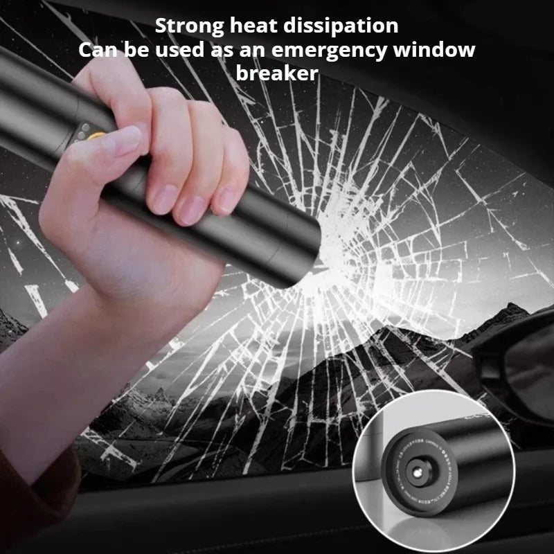 Strong Light LED Flashlight Type-C Charging Telescopic Zoom Waterproof Aluminum Alloy Portable Torch Outdoor Hiking Night Ride