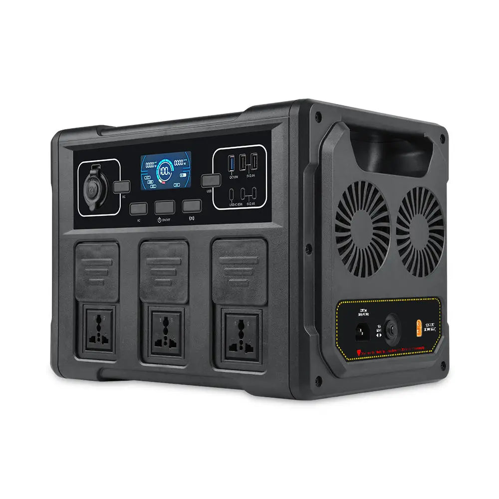 1200W Portable Solar Generator, LiFePO4 Battery MPPT Power Station Emergency Energy Storage for Camping Car Outdoor RV